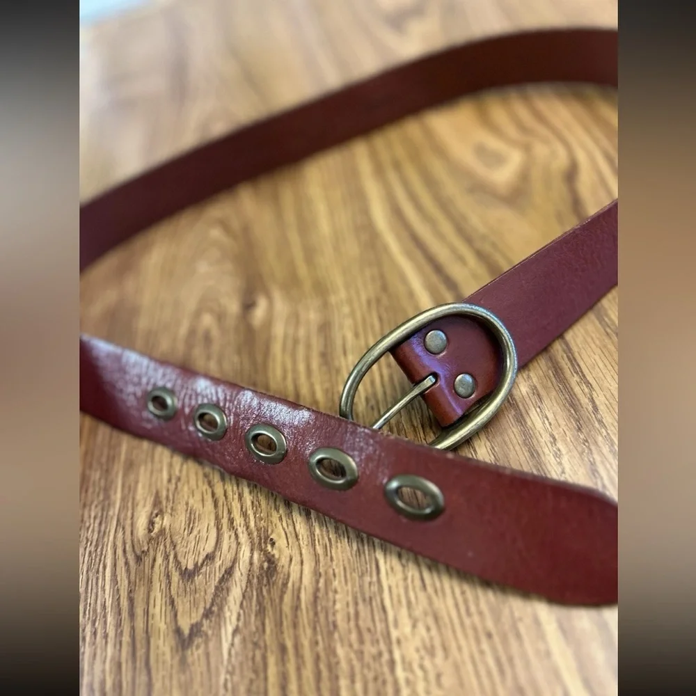 Fossil Vintage Men’s Brown Geniune Leather Belt Large 43” Brass Hardware